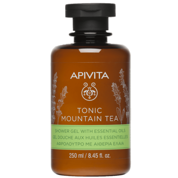 tonic mountain tea gel ducha aceites esenciales 250 ml apivita