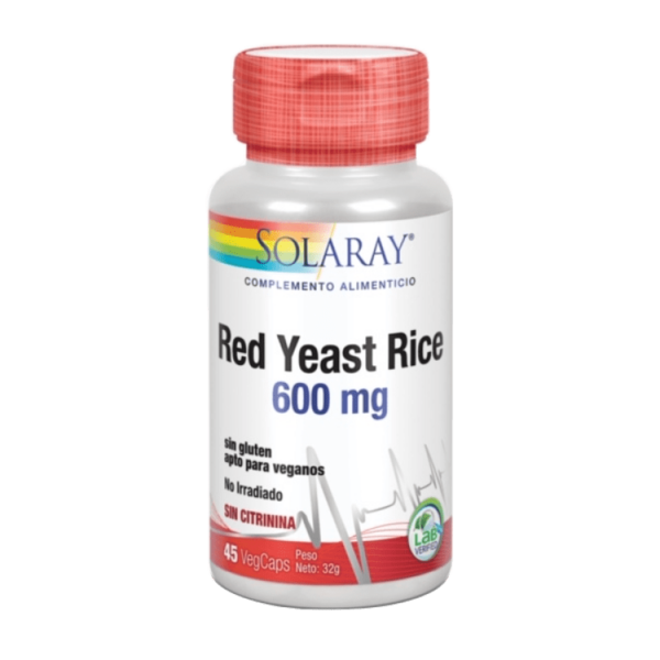 red yeast rice 45 vegcaps sin gluten apto para veganos