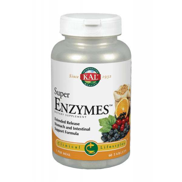 super enzymes 60 comprimidos bicapa accion prolongada