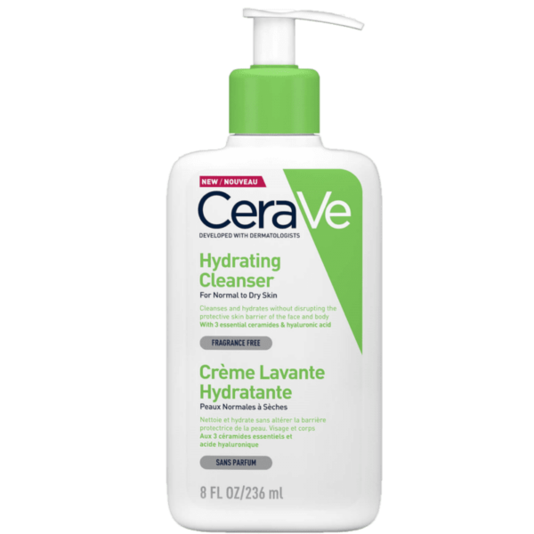 limpiadora hidratante rostro y cuerpo piel normal a seca 236 ml cerave