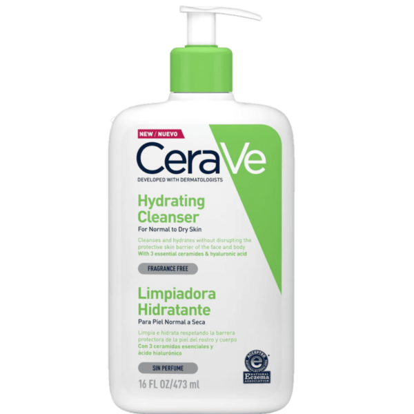 limpiadora hidratante rostro y cuerpo piel normal a seca 473 ml cerave