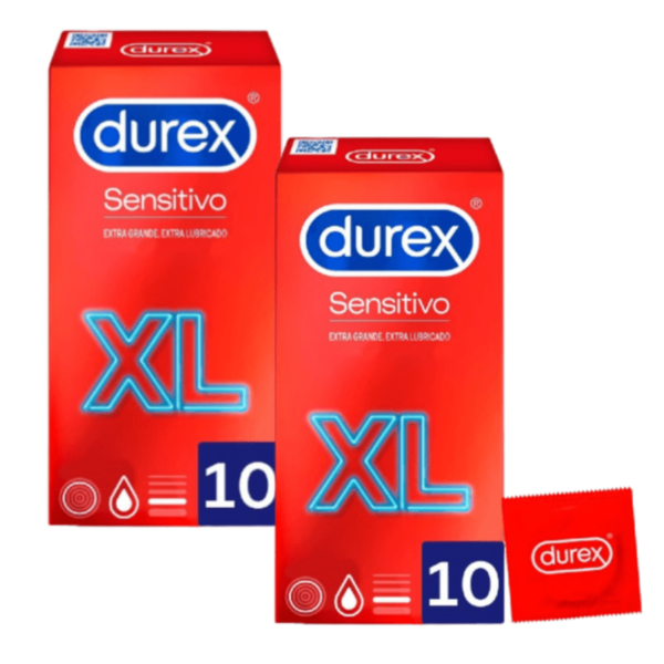 durex preservativo sensitivo suave xl 10 unidades DUPLO