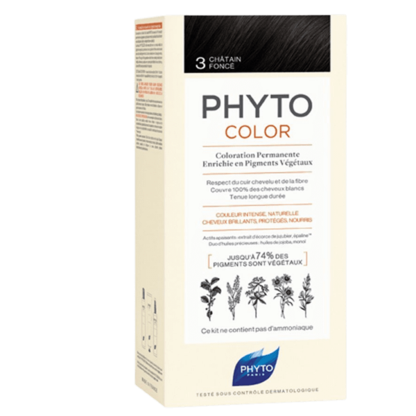 phytocolor tinte pelo 3 castano oscuro phyto