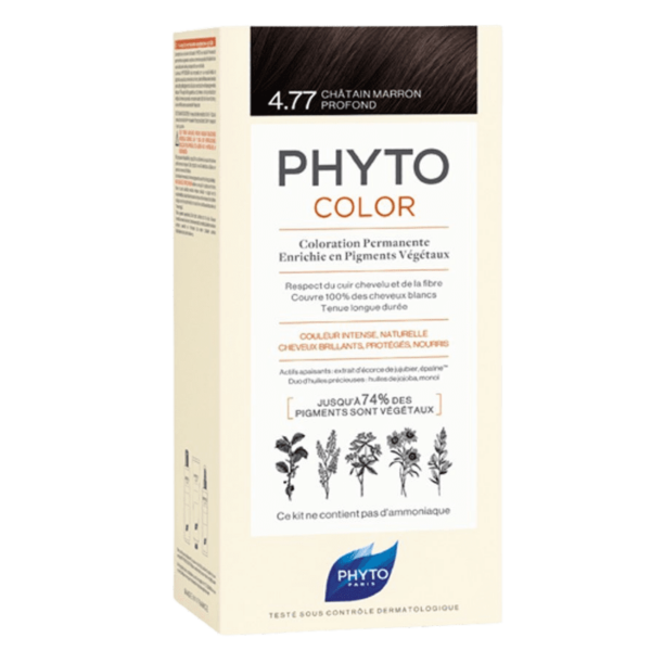 phytocolor tinte pelo 4 77 castano marron intenso