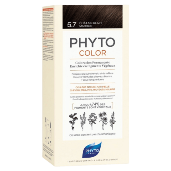 phytocolor tinte pelo 5 7 castano marron claro