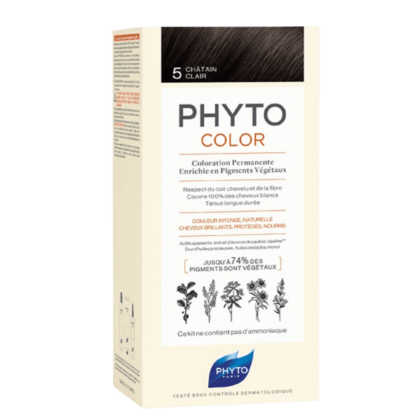 phytocolor tinte pelo 5 castano claro phyto