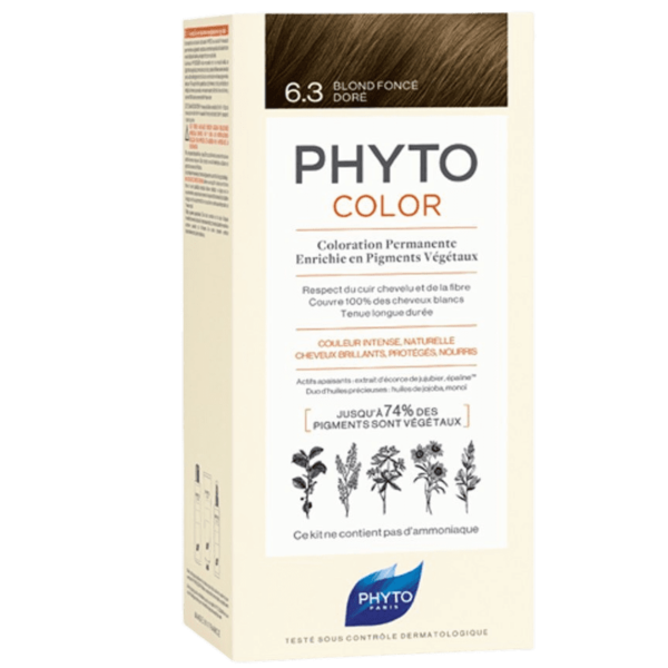 phyto phytocolor tinte 6 rubio oscuro