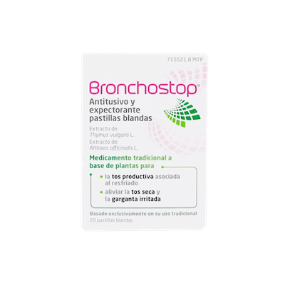 bronchostop antitusivo y expectorante 20 pastillas blandas 715521.8