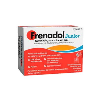 frenadol junior 10 sobres granulado solucion oral 705657.7