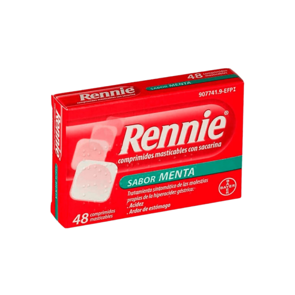 907741 rennie 48 comprimidos masticables c sacarosa sabor menta removebg